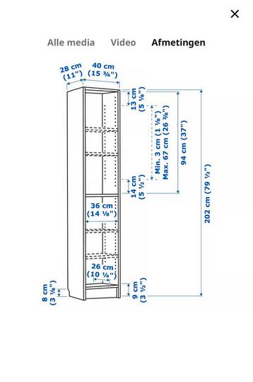 Billy boekenkast ikea - afbeelding 3