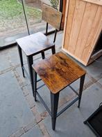 Industriële barkrukken set van 2 nieuw, Huis en Inrichting, Ophalen, Met voetsteun, 60 tot 90 cm, Nieuw