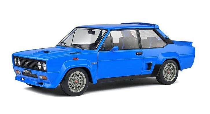 Fiat 131 Abarth '80, blauw, Hobby en Vrije tijd, Modelauto's | 1:18, Nieuw, Auto, Solido, Ophalen of Verzenden