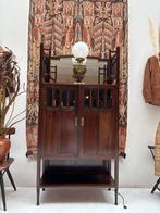 Antieke houten kast met spiegel, Antiek en Kunst, Ophalen