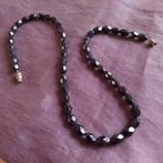 Ketting Zwart Glas geen Git, Sieraden, Tassen en Uiterlijk, Kettingen, Verzenden, Zo goed als nieuw, Zwart, Overige materialen