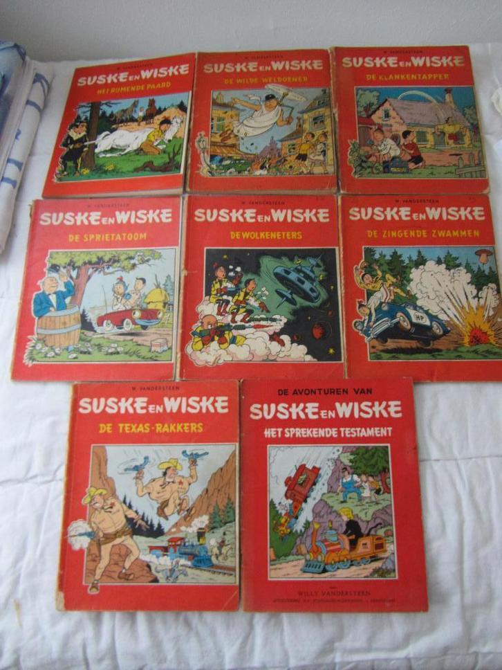 8 Suske en Wiske Hollandse tweekleuren strips, Boeken, Stripboeken, Gelezen, Meerdere stripboeken, Ophalen of Verzenden