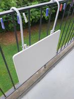 Verstelbare inklaptafeltje  voor balkon, Minder dan 55 cm, Rond, Ophalen of Verzenden, Zo goed als nieuw