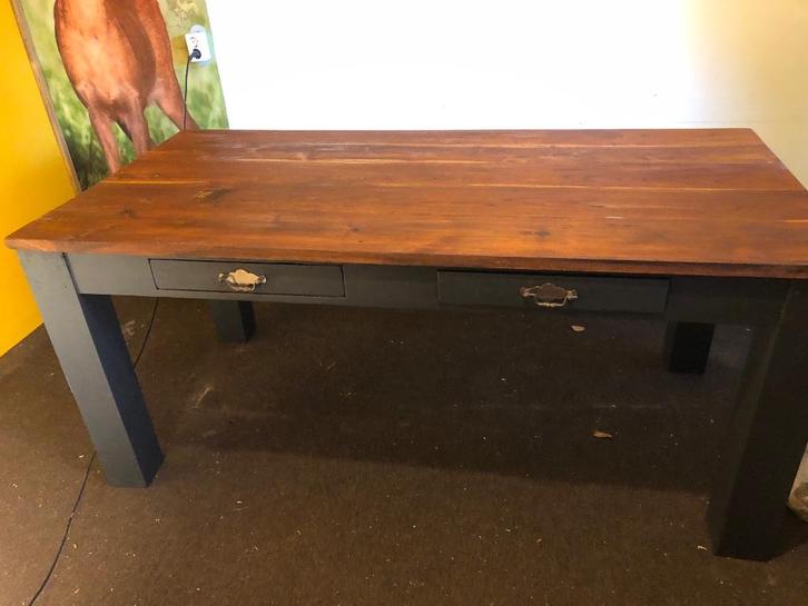 Eettafel, massief hout, Huis en Inrichting, Tafels | Eettafels, 50 tot 100 cm, 150 tot 200 cm, Rechthoekig, Ophalen