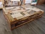 Afvalsalonblok in sloophout salontafel Piet Hein Eek, Ophalen, 100 tot 150 cm, 50 tot 100 cm, Zo goed als nieuw