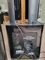 Harman Kardon HKTS 200 Sub met 4 maal speakers, Zo goed als nieuw, Complete surroundset, 120 watt of meer, Ophalen