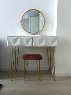 Makeup/kaptafel met krukje, Ophalen, 50 tot 100 cm, Zo goed als nieuw, Minder dan 100 cm