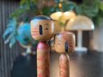 Set van 2 vintage Japanse Kokeshi poppen – met signatuur, Ophalen of Verzenden