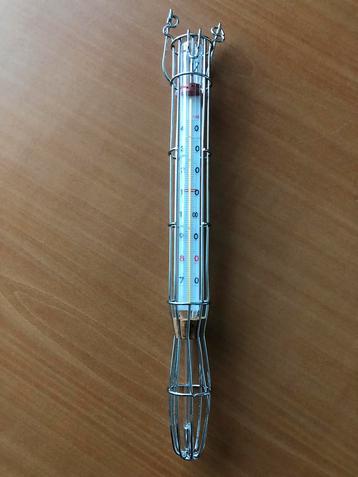 Grote Duitse thermometer in metalen houder met lengte 30 cm beschikbaar voor biedingen