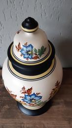 Koopje! Gouda plateel dekselvaas Modica 366 - dekselpot, Overige kleuren, Aardewerk of Porselein, Ophalen of Verzenden, Zo goed als nieuw