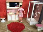 Vintage Lundby roze badkamer, Verzamelen, Ophalen of Verzenden, Zo goed als nieuw, Poppenhuis
