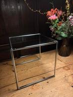 Poul Cadovius Abstracta bijzettafel vintage design glas, Minder dan 45 cm, Minder dan 55 cm, Ophalen of Verzenden, Glas