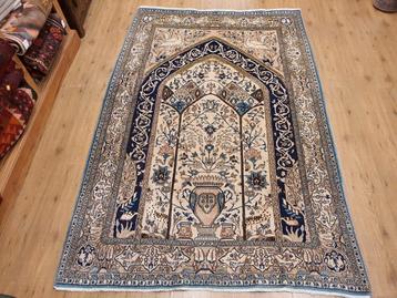 Vintage handgeknoopt perzisch tapijt ghom met zijde 245x152 beschikbaar voor biedingen