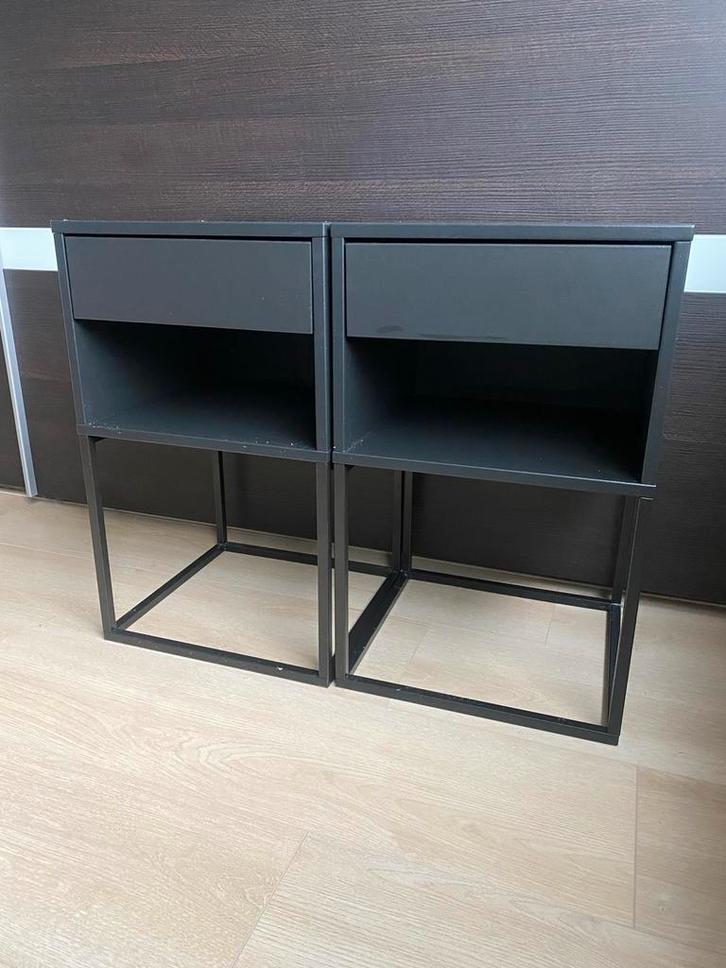 Stijlvolle Nachtkastjes - Set van 2, Huis en Inrichting, Slaapkamer | Nachtkastjes, Zo goed als nieuw, 55 tot 70 cm, Minder dan 45 cm