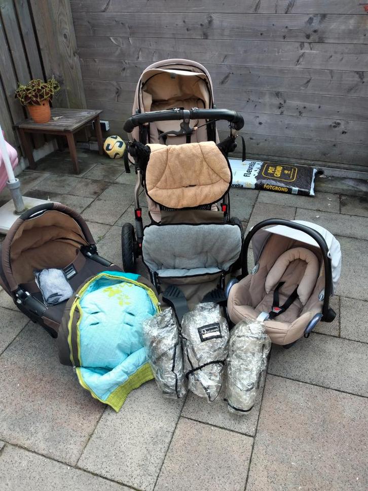 Quinny Freestyle XL 3 in 1 kinderwagen, Kinderen en Baby's, Kinderwagens en Combinaties, Gebruikt, Combiwagen, Quinny, Luchtbanden