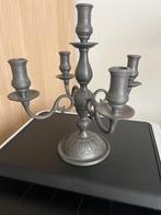 5 poots kandelaar tin vintage., Antiek en Kunst, Antiek | Tin, Ophalen of Verzenden