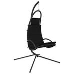 Hangstoel + standaard zwart swing schommelstoel GRATIS BZRGD, Huis en Inrichting, Verzenden, Zwart, Nieuw, Metaal