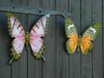 Set Wandvlinders - Paars en Oranje - Metaal, Ophalen of Verzenden, Nieuw, Dier