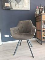 KOOPJE! 6x eetkamerstoelen grijs (Leen Bakker) model Bas, Ophalen, Zo goed als nieuw, Vijf, Zes of meer stoelen, Stof