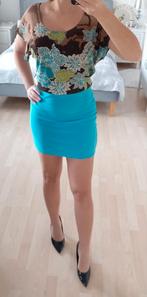 Jurk met bloemen, maat XS/S, Blauw, Ophalen of Verzenden, Zo goed als nieuw, Maat 34 (XS) of kleiner
