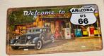 Decor bordjes route 66 mancafe bar cafe muscle cars, Verzamelen, Ophalen of Verzenden, Nieuw, Auto's