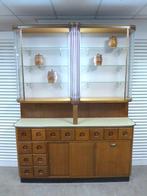 Prachtige vintage Art Deco highboard winkel  buffetkast, Met deur(en), 150 tot 200 cm, 25 tot 50 cm, Gebruikt