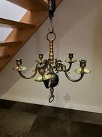 Vintage vijfarmige koperen kandelaar, Antiek en Kunst, Ophalen of Verzenden, Koper of Brons