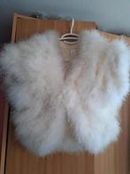Witte bonte satijn gevoerde  stola maat L of maat M, Kleding | Dames, Trouwkleding en Trouwaccessoires, Ophalen of Verzenden, Zo goed als nieuw
