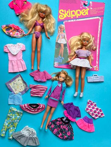 Barbie ‘80 skippers met fashion kleding beschikbaar voor biedingen