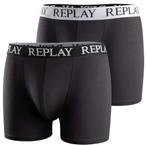 Partij ondergoed zwarte Replay heren boxershorts maat XXL, NHP International, Sales@nhp-international.com, Zwart, Lange voren 21A