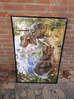GRATIS Dinosaurussen Poster in Lijst, Huis en Inrichting, Woonaccessoires | Schilderijen, Tekeningen en Foto's, Ophalen, Gebruikt