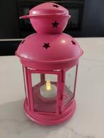 Roze Windlicht, Overige materialen, Ophalen of Verzenden, Zo goed als nieuw, Kandelaar
