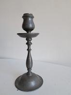 12. Oude Tinnen Kandelaar, Antiek en Kunst, Antiek | Kandelaars, Ophalen of Verzenden, Overige materialen