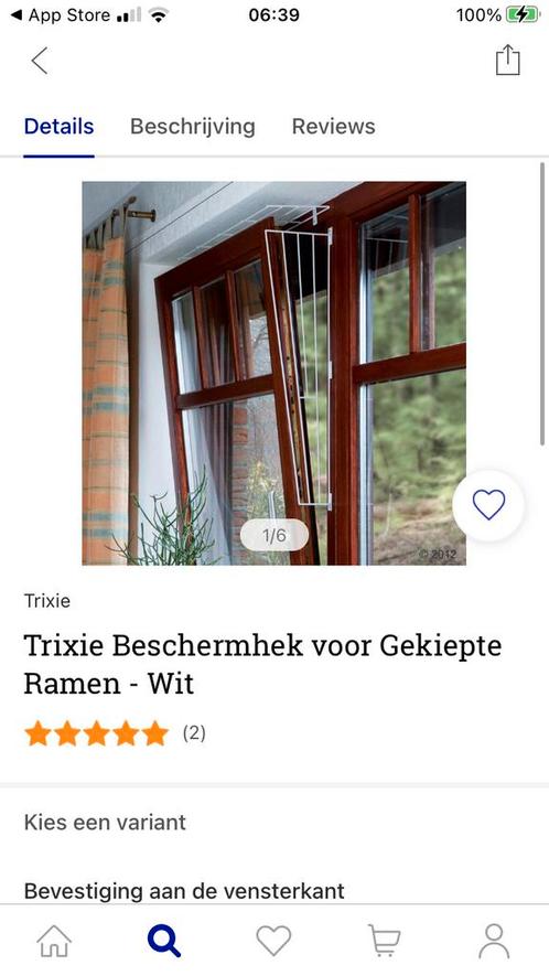 Trixie kat roosters kantelraam zijkanten wit plastic, Dieren en Toebehoren, Katten-accessoires, Nieuw, Ophalen of Verzenden