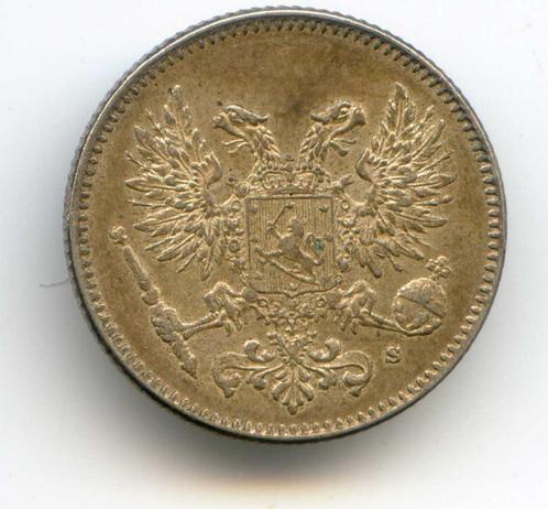 Finland 50 Pennia 1917 Zonder Kroon na executie Koningshuis, Postzegels en Munten, Munten | Europa | Niet-Euromunten, Overige landen