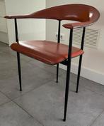 Fasem P40 vintage Italiaanse design stoelen - set van 4, Huis en Inrichting, Ophalen, Gebruikt, Bruin, Metaal