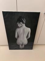 Zwart-wit schilderij van een vrouw, Antiek en Kunst, Ophalen of Verzenden