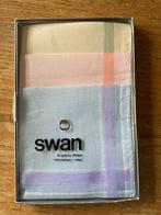 Vintage zakdoekjes dames zakdoek 100% katoen (nieuw) Swan, Antiek en Kunst, Ophalen of Verzenden
