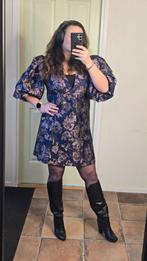 Jurk met pofmouwen - Co'Couture - maat L/40, Maat 38/40 (M), Paars, Co'couture, Nieuw