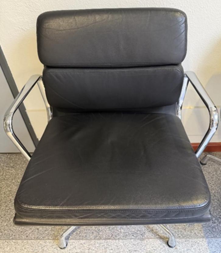 Vitra design stoelen, Huis en Inrichting, Stoelen, Gebruikt, Drie, Leer, Zwart, Ophalen