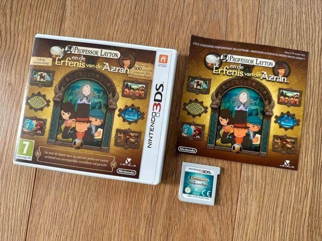 Professor Layton Erfenis Van Azran Nintendo 3DS Compleet!!!, Puzzel en Educatief, 1 speler, Ophalen of Verzenden, Zo goed als nieuw