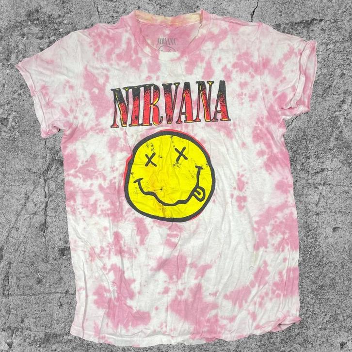 Vintage T-shirt Nirvana Smiley  Size:S T-271, Kleding | Heren, T-shirts, Gedragen, Maat 46 (S) of kleiner, Overige kleuren, Verzenden
