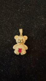 14k Gouden Teddybeer Hanger 9,5gram (Nieuw) L4xB2,3cm, Nieuw, Goud, Ophalen of Verzenden, Overige voorstellingen