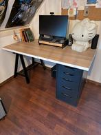 IKEA Bureau met Alex Ladekast 150x75cm, Ophalen, Gebruikt, Bureau