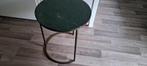 Bijzettafel, Huis en Inrichting, Tafels | Bijzettafels, Minder dan 55 cm, Gebruikt, Metaal of Aluminium, Rond