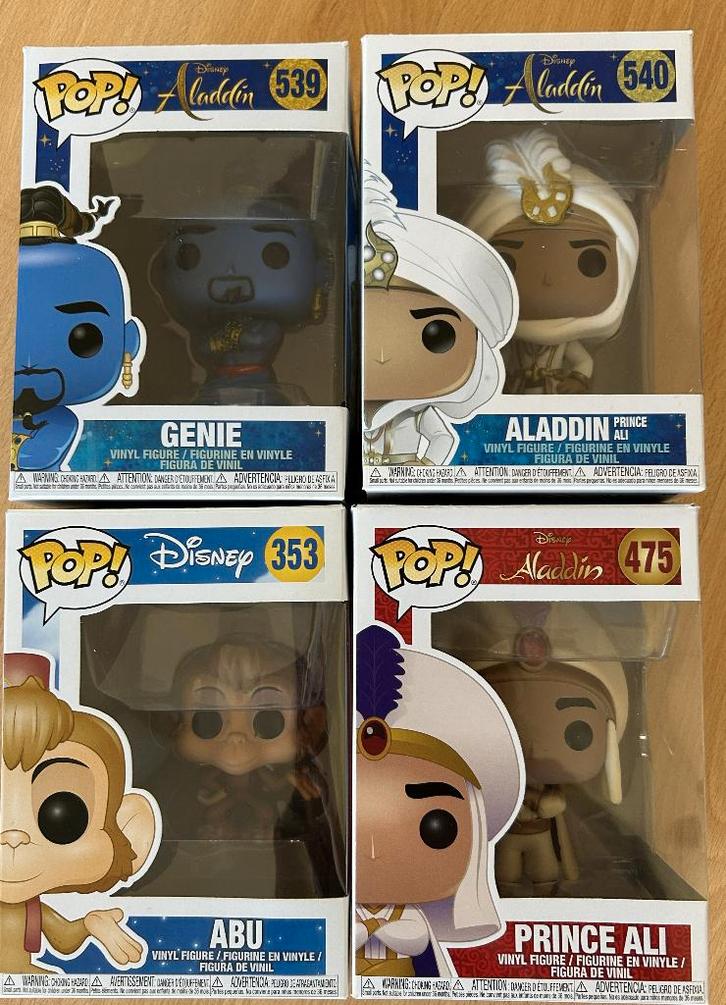 Set 3  - Funko Aladin, Verzamelen, Poppetjes en Figuurtjes, Zo goed als nieuw, Ophalen of Verzenden