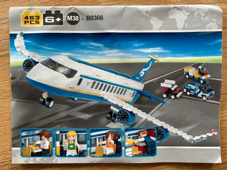 Passagiersvliegtuig - Bouwstenen Set B0366, Kinderen en Baby's, Speelgoed | Duplo en Lego, Nieuw, Complete set, Ophalen of Verzenden
