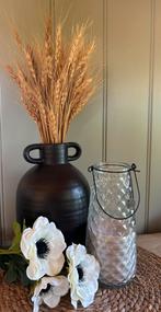 Zwarte vaas, Ophalen of Verzenden, Nieuw, Zwart, Minder dan 50 cm