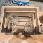 Glas glazen leffe bierglazen met kratje, Ophalen