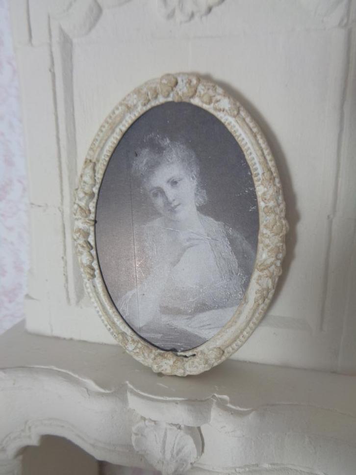 Brocante schilderij…..Poppenhuis 1:12…(Foto E8)*, Verzamelen, Poppenhuizen en Toebehoren, Nieuw, Poppenhuis, Ophalen of Verzenden